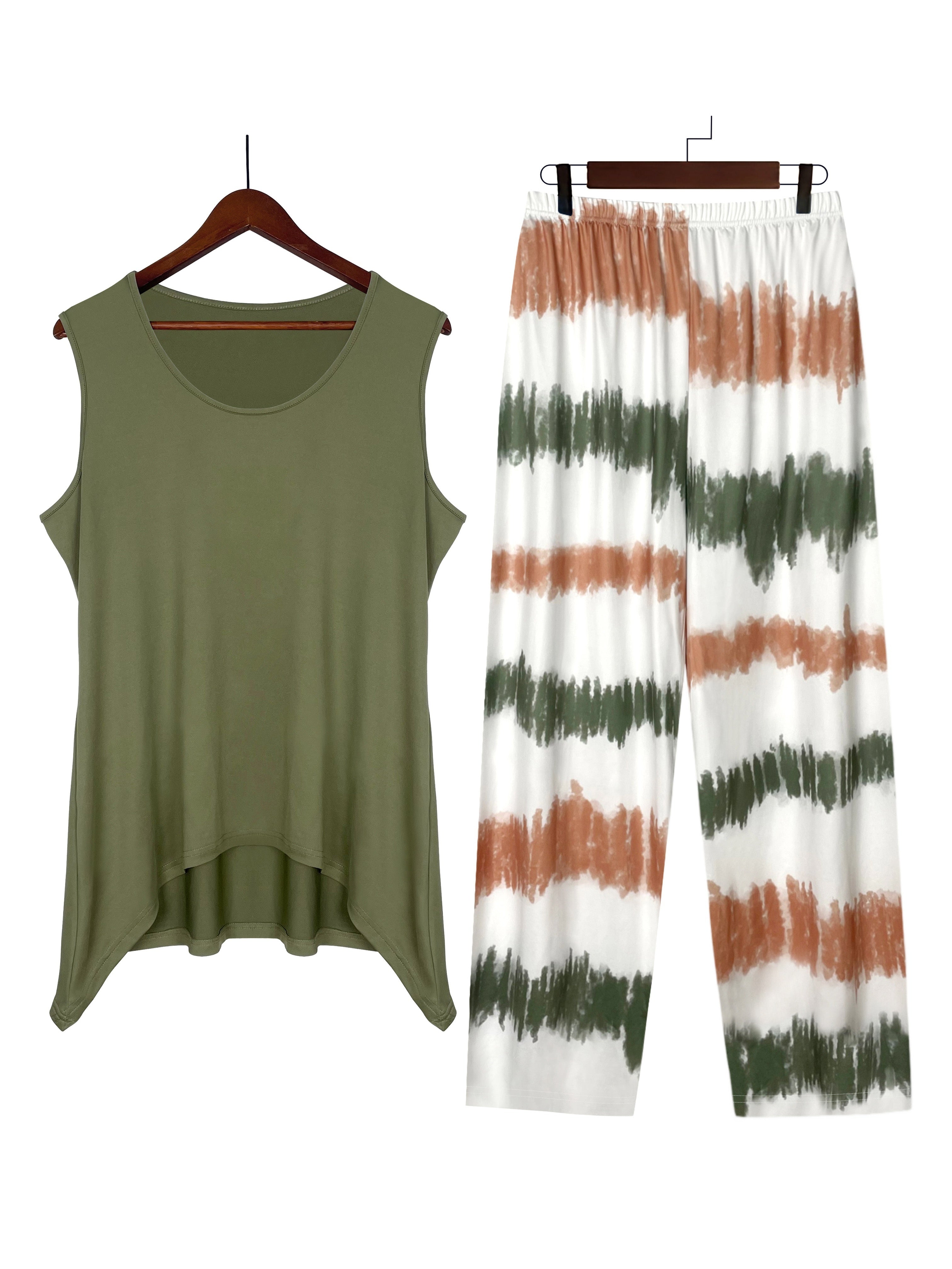 Eleganter Zweiteiler mit Blumendruck | Set in Apricot | Rundhals & Fledermausärmel